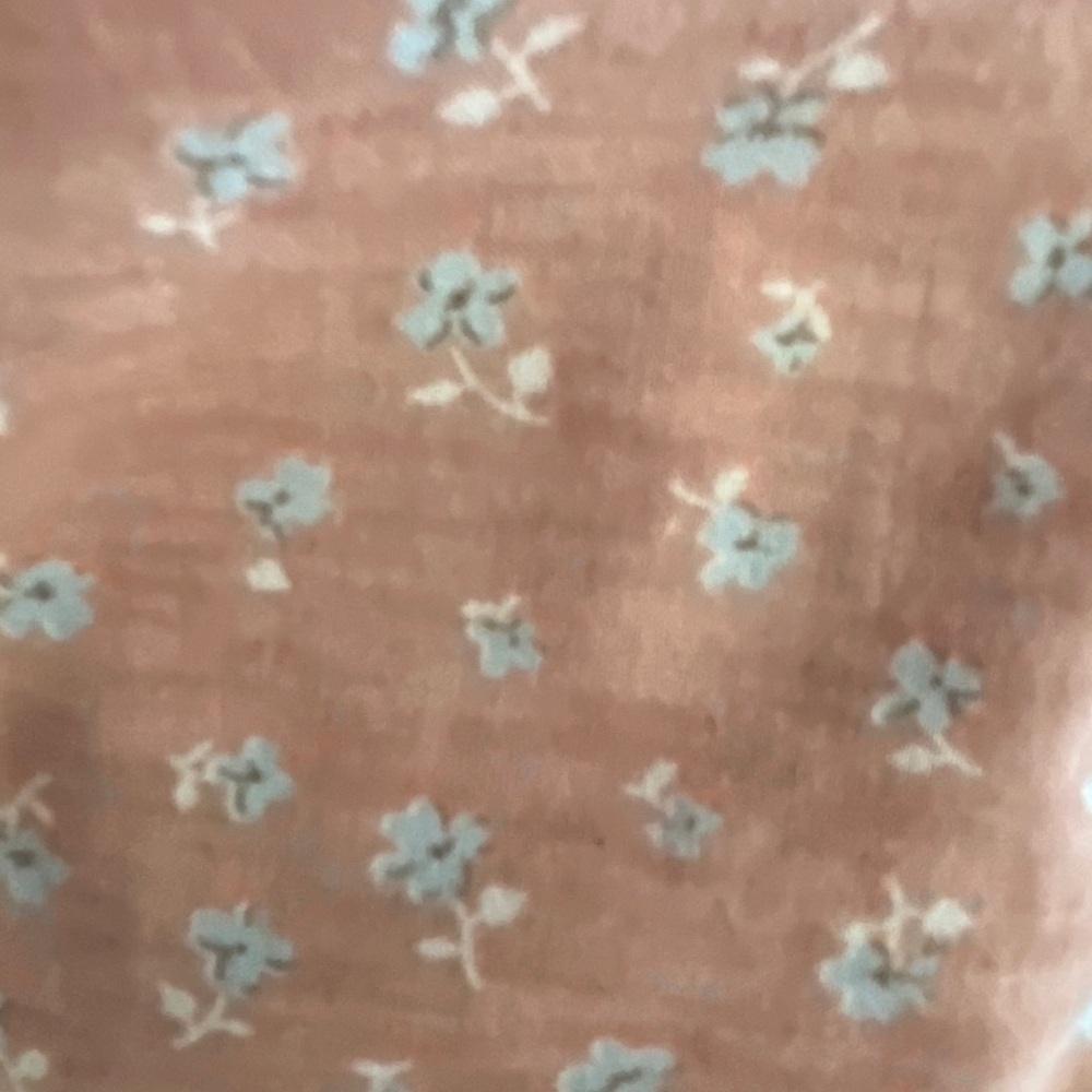 Dusty Rose Button Down Floral Blouse with Ruffled Sleeves​ - Picture 7 of 8